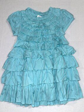 Lemon Loves Layette Ruffle Dress | Blue Boutique Style | 18–24M NWT